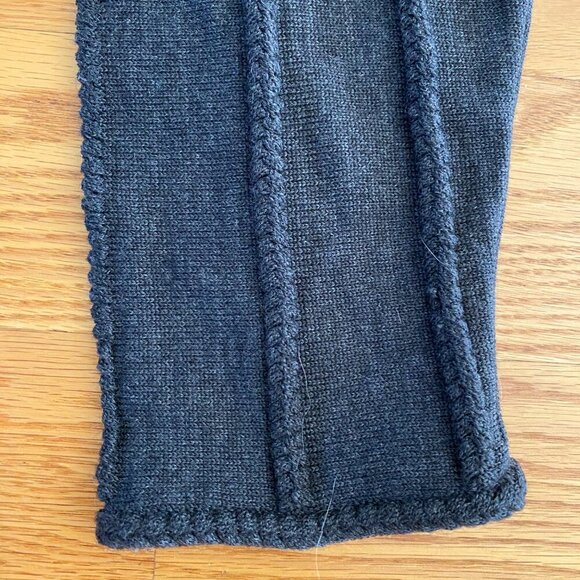 SPADAFORA long sleeve cardigan sweater. Extra fine Merino wool. Dark grey/black. - Picture 5 of 8